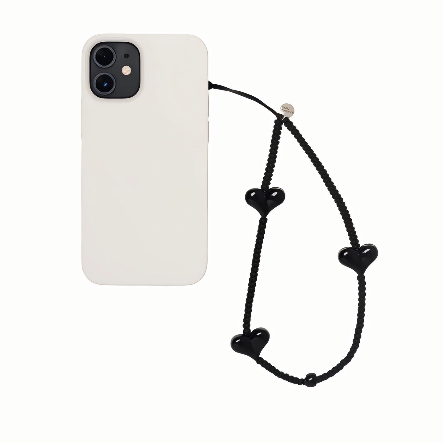 Black Heart – Beaded Phone Charm