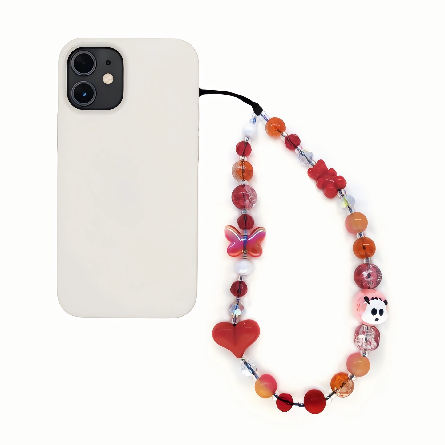 Red Panda Party – Beaded Phone Charm