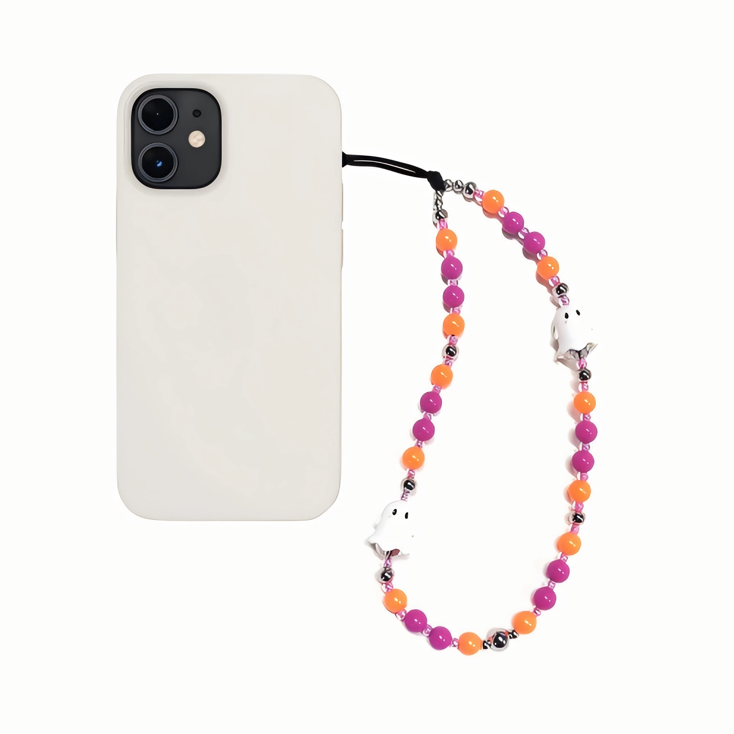 Spooky Pop – Ghost Beaded Phone Charm