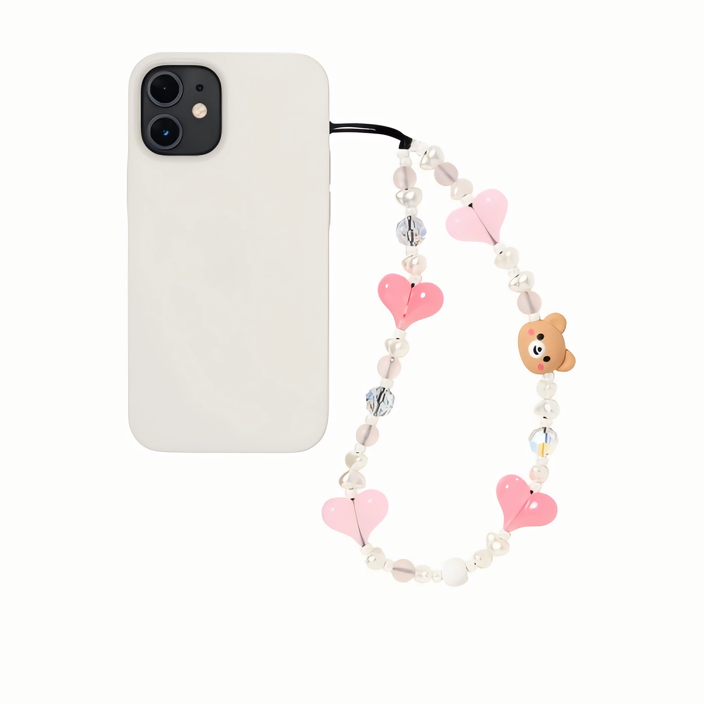 Teddy Blush – Beaded Phone Charm