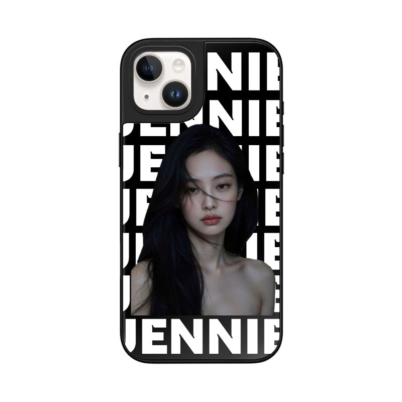 Jennie Bold Typography Phone Case Black White K-pop Custom Cover for i – Hugifts Jennie Bold Typography Phone Case Black White K-pop Custom Cover for i – Hugifts