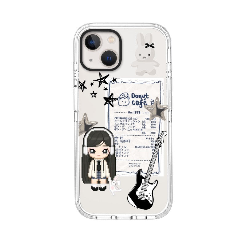 Custom Donut Cafe Pixel Girl Phone Case for iPhone 11 - 17, iPhone 17 Air Series