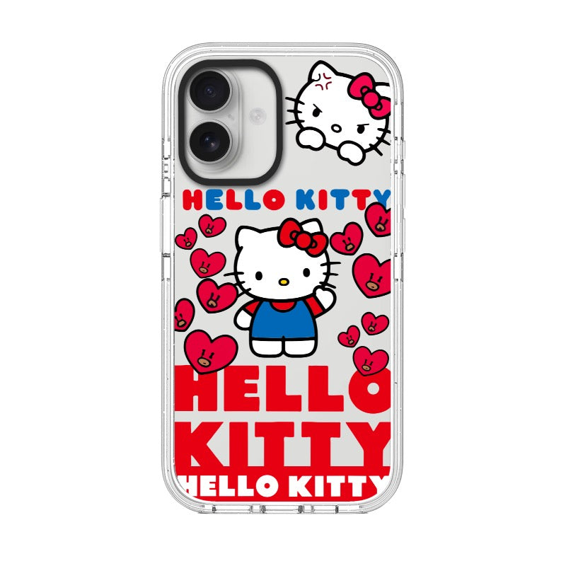 Custom Hello Kitty Retro Heart Phone Case – Kawaii Cartoon Design for Girls Custom ID 1748077186685