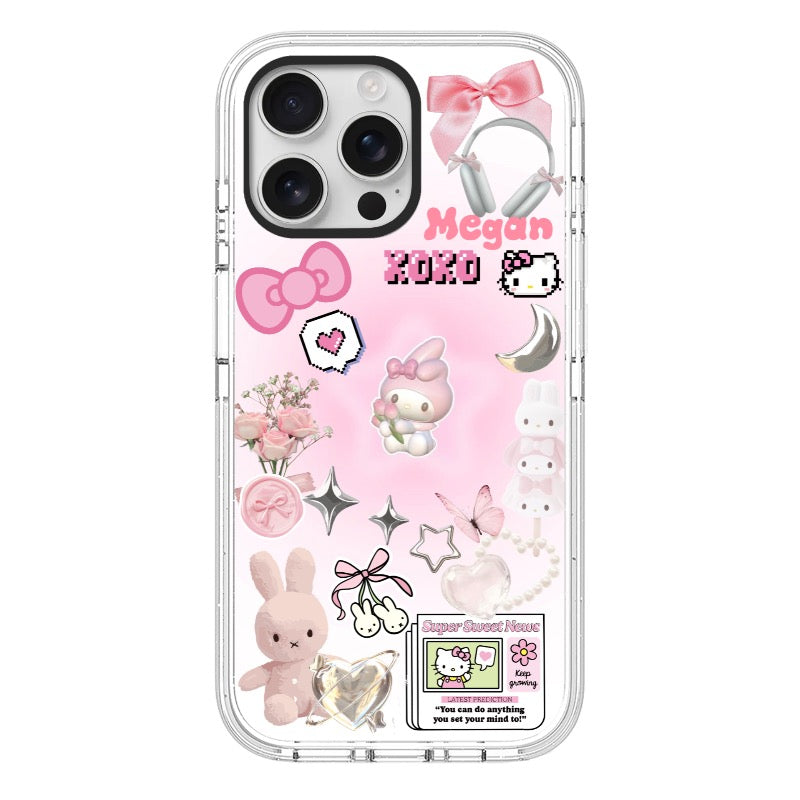 Custom Pink Bunny Phone Case – Kawaii My Melody Style with Name for Girls Custom ID 1748320932192