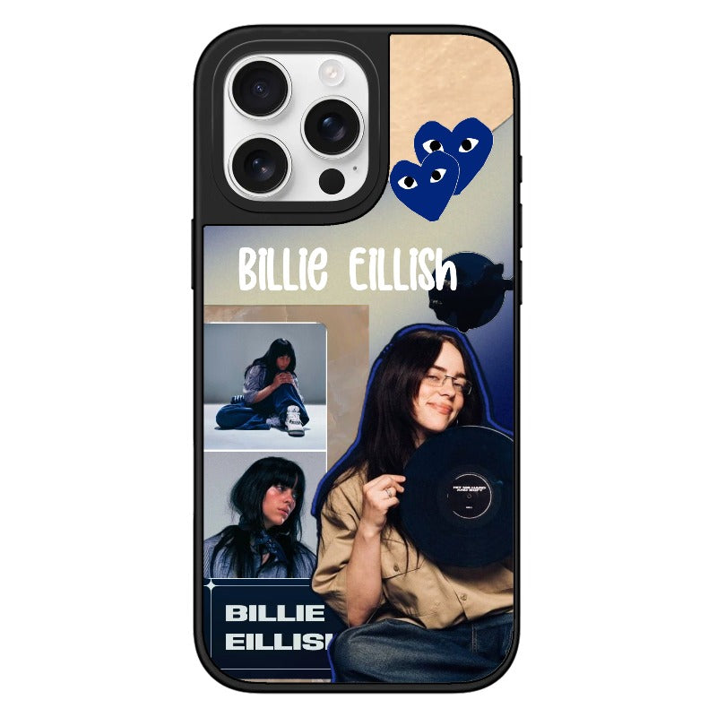 Custom Billie Eilish Retro Vinyl Style Phone Case – Blue Toned Aesthet –  Hugifts