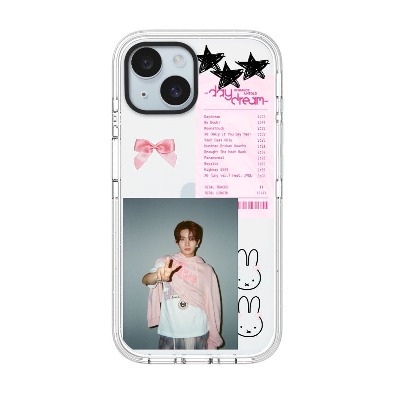 Custom Pink Star Dreamy K-pop Phone Case for iPhone 11 - 17, iPhone 17 Air Series
