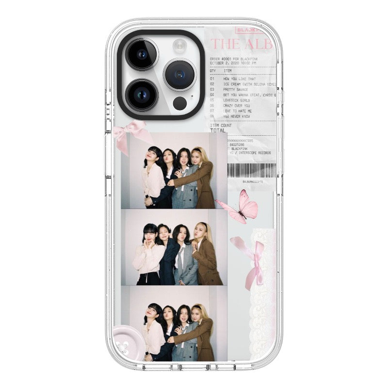 Custom K-pop Girl Group Phone Case – Pink Film Collage Design for iPhone 11 - 17, iPhone 17 Air Series