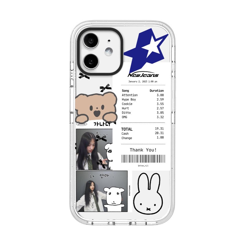 Custom NewJeans Receipt Style Phone Case for iPhone 11 - 17, iPhone 17 Air Series