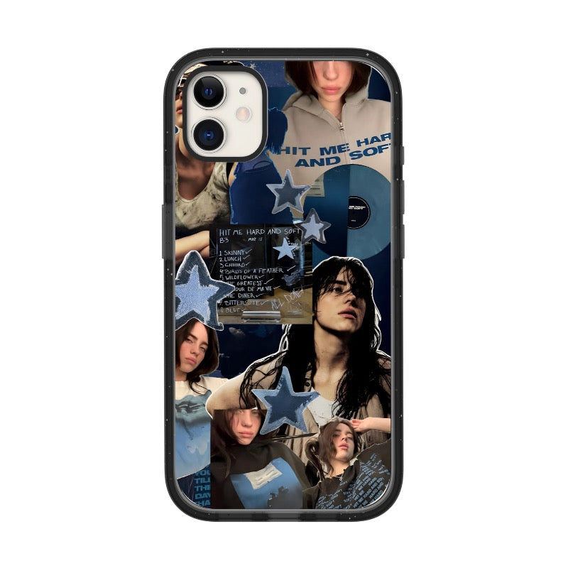 Custom Billie Eilish Phone Case – Hit Me Hard and Soft Album Collage with Stars Phone Case  for iPhone 11 - 17, iPhone 17 Air Series ID 7943