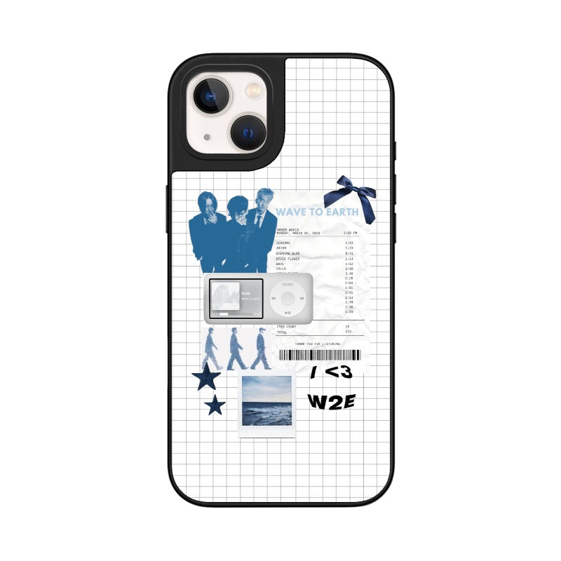 Custom Indie Wave to Earth Phone Case – Blue Retro Music Style for iPhone 11 - 17, iPhone 17 Air Series