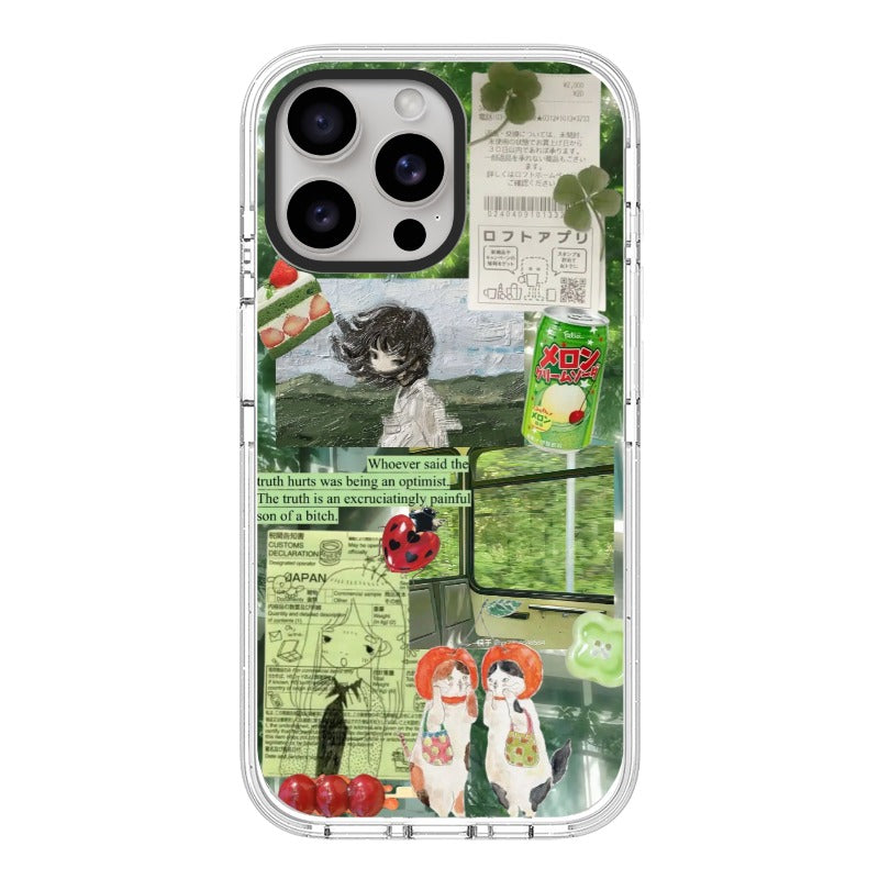 Custom Green Collage Phone Case – Whimsical Forest Mood for iPhone 11 - 17, iPhone 17 Air Series