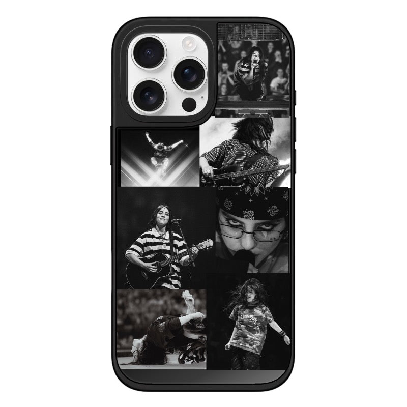 Custom Billie Eilish Black & White Phone Case – Concert Moments Grid Design Phone Case  for iPhone 11 - 17, iPhone 17 Air Series ID 7940