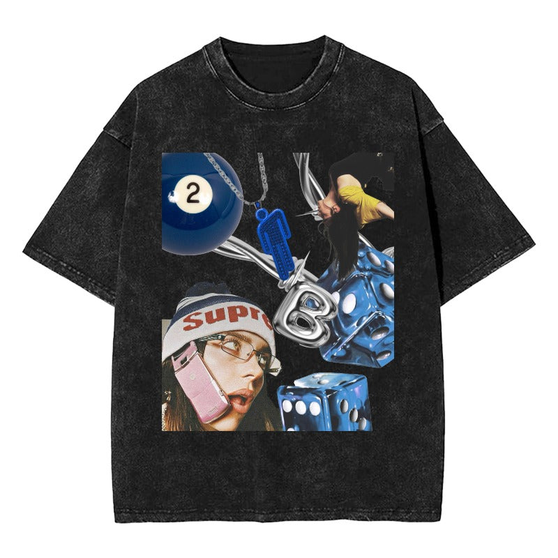 Y2K Dice Collage Graphic Tee