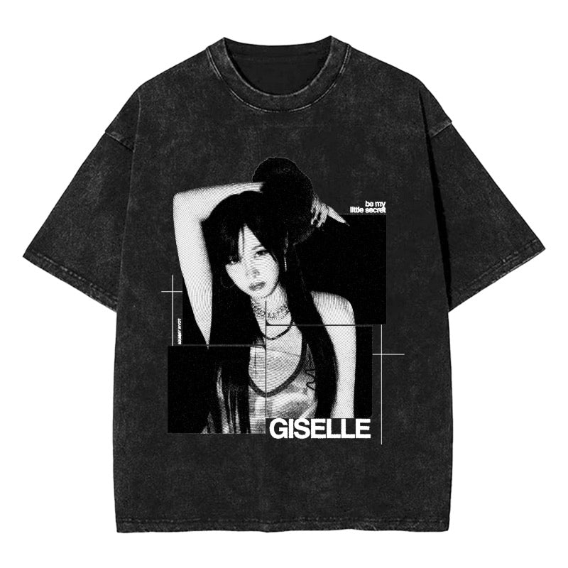 Custom Retro Grunge "GISELLE" Graphic T-Shirt