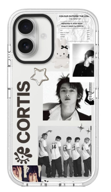 CORTIS monochrome editorial music collage customizable phone case