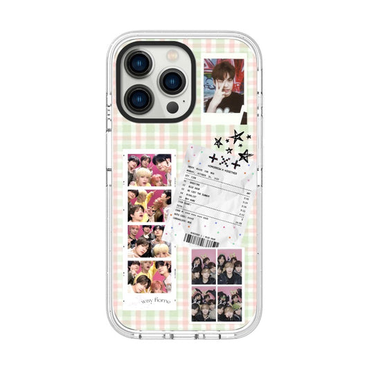 Custom Phone Case – K-pop TXT Pastel Plaid Collage  for iPhone 11 - 17, iPhone 17 Air Series [13210]