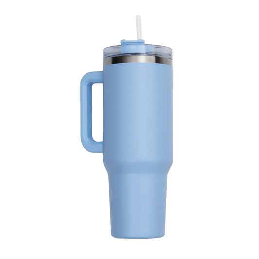 Custom Dual Lid Travel Tumbler with Handle [Start Designing]