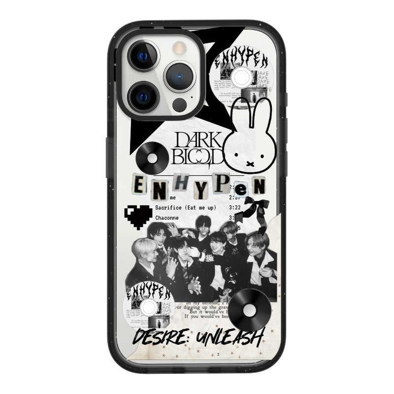 Custom ENHYPEN Dark Blood Case – Gothic Collage Style Phone Case [8902]