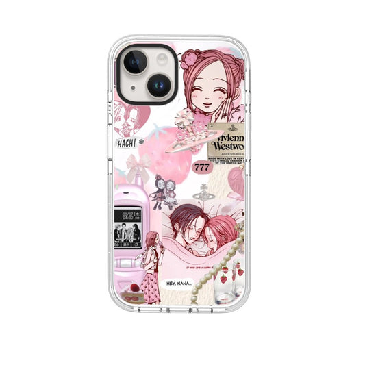 Custom Nana-Inspired Phone Case – Pink Anime Collage Design [13396]