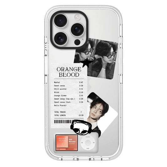 Customizable Orange Blood iPhone Case – Aesthetic Album & Retro Player Design Phone Case  for iPhone 11 - 17, iPhone 17 Air Series [3305]