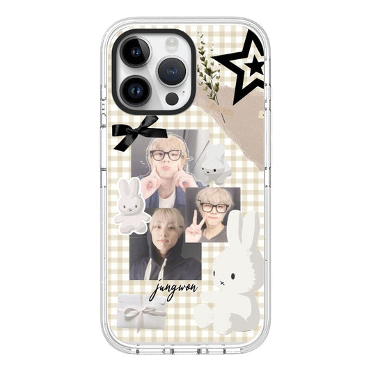 Custom ENHYPEN Jungwon Phone Case – Cute Bunny Aesthetic for iPhone 11 - 17, iPhone 17 Air Series [13742]