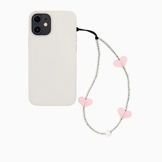 Glass Candy – Heart Beaded Phone Charm