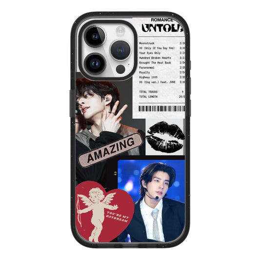 Customizable K-pop Idol iPhone Case – Romance Playlist Collage with Heart Angel & Daydream Aesthetic Phone Case [8511]