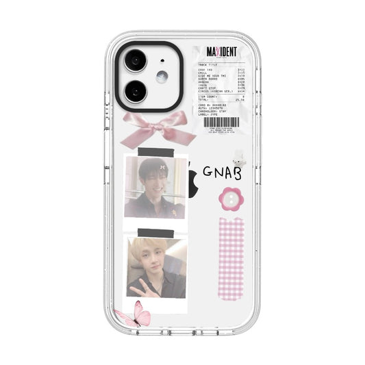 Custom K-pop Maxident Inspired Phone Case – Cute Polaroid Aesthetic with Pink Accents Phone Case [8423]