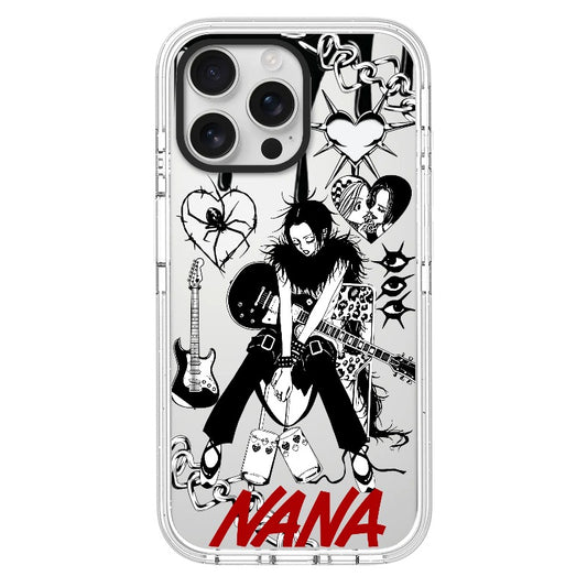 Custom NANA Punk Rock Phone Case – Chain Heart, Guitar, BLACK STONES Style Phone Case [5245]