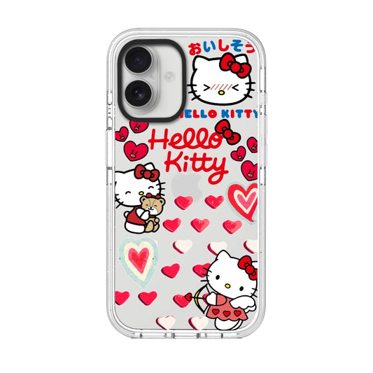 Customizable Hello Kitty iPhone Case – Heart Love Bear Valentine Aesthetic Design Phone Case  for iPhone 11 - 17, iPhone 17 Air Series [8832]