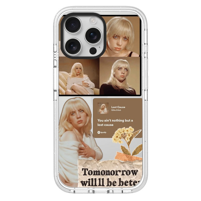 Custom Billie Soft Beige Mood Case – “Tomorrow Will Be Better” Aesthetic Phone Case [2692]