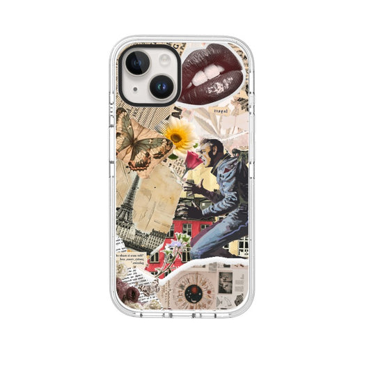 Customizable Vintage Collage iPhone Case – Paris Romance & Retro Aesthetic Phone Case  for iPhone 11 - 17, iPhone 17 Air Series [8966]