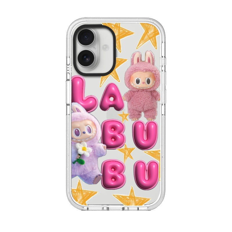 Custom Labubu Pink Star Bubble Letters Phone Case Phone Case  for iPhone 11 - 17, iPhone 17 Air Series [9924]