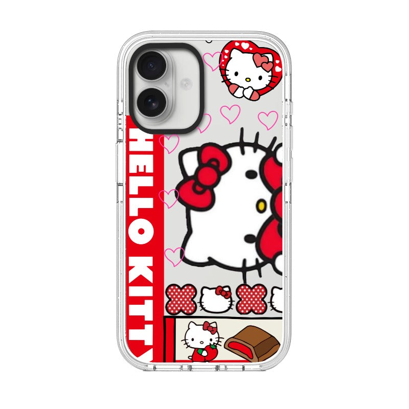 Custom Hello Kitty Pixel Heart Phone Case – Retro Candy Vibes Phone Case  for iPhone 11 - 17, iPhone 17 Air Series [8812]