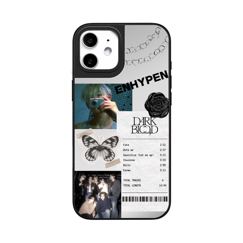 Custom ENHYPEN Dark Blood Aesthetic Phone Case – Kpop Goth Collage Phone Case [8827]