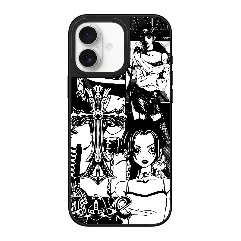 Custom NANA Punk Aesthetic Phone Case – Black White Grunge Rock Style Phone Case  for iPhone 11 - 17, iPhone 17 Air Series [4439]