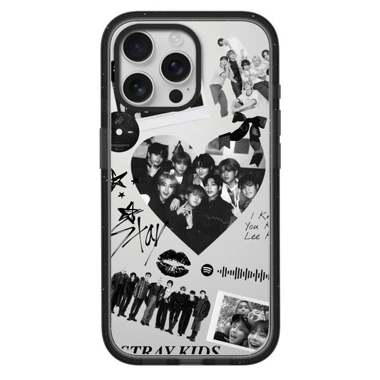Customizable Stray Kids iPhone Case – Heart Collage & Spotify Aesthetic Phone Case  for iPhone 11 - 17, iPhone 17 Air Series [3880]