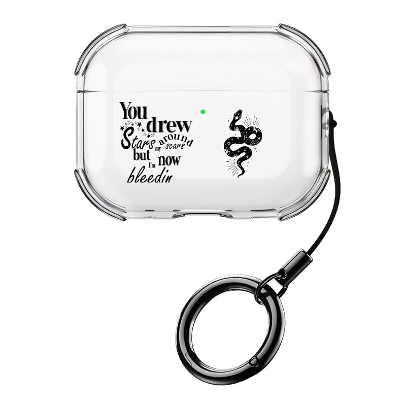 Custom Swiftie Snake Lyric AirPods Case – Taylor-Inspired Clear Protective Cover [13415]