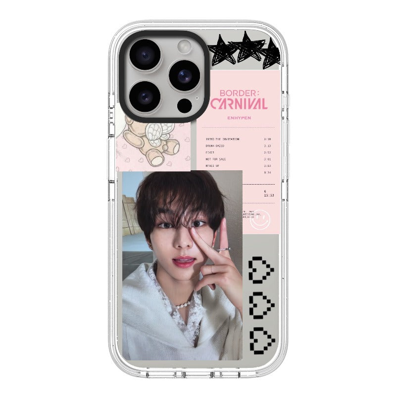 Customizable ENHYPEN iPhone Case – Pink Ticket Style Kpop Fan Design Phone Case  for iPhone 11 - 17, iPhone 17 Air Series [5241]