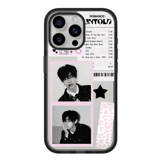 Custom Romantic K-Drama Style Phone Case – Black & Pink Aesthetic Phone Case  for iPhone 11 - 17, iPhone 17 Air Series [8863]
