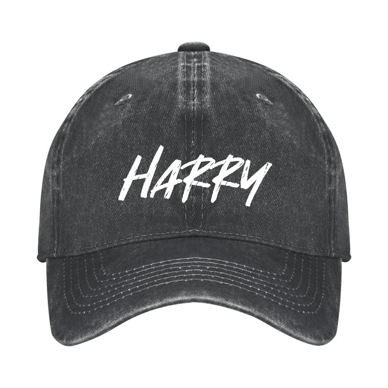 Custom Vintage "HARRY" Baseball Cap – Minimalist Tour Fan Edition Cap [5644]