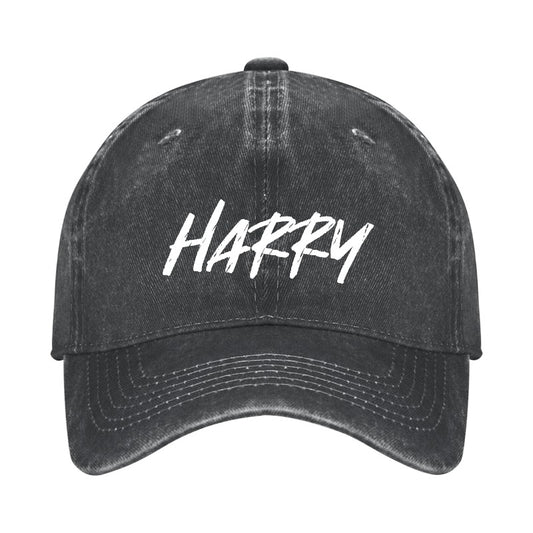 Custom Vintage "HARRY" Baseball Cap – Minimalist Tour Fan Edition Cap [5644]