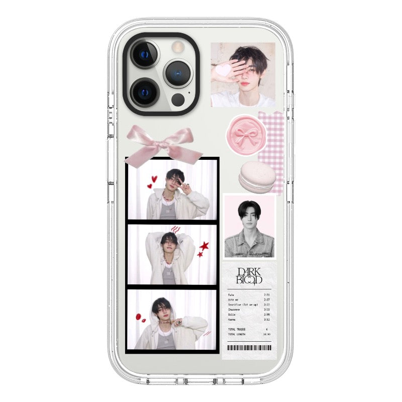 Custom Cute DKZ iPhone Case with Pink Macaron and Bow for iPhone 11 - 17, iPhone 17 Air Series