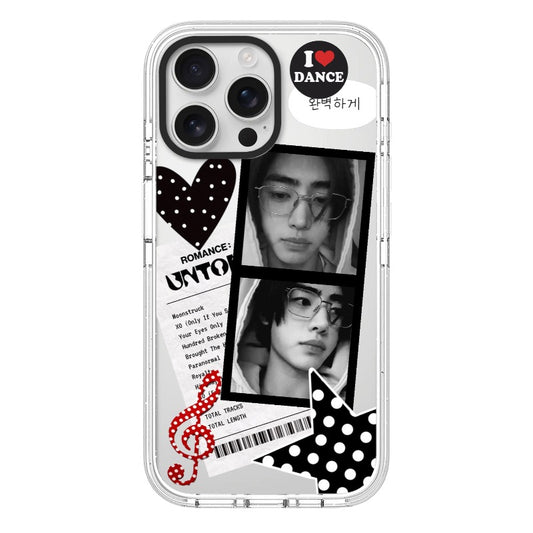 Custom K-pop Inspired Aesthetic Phone Case – Black & White Romance Untold Idol Collage Phone Case  for iPhone 11 - 17, iPhone 17 Air Series [10566]