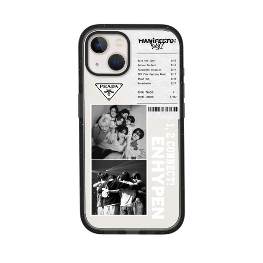 Custom ENHYPEN MANIFESTO Phone Case – Minimalist Black & White Edition Phone Case [8901]
