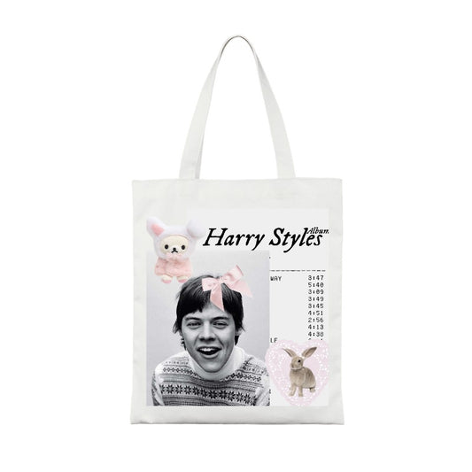 Custom "Harry Styles Album" Tote Bag – Softcore Aesthetic Fan Design Totes [5647]