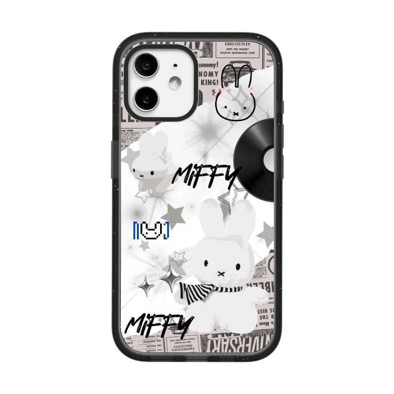 Custom Miffy Bunny Phone Case – Cute Black & White Cartoon Design for All Models  for iPhone 11 - 17, iPhone 17 Air Series [13304]