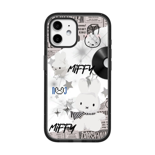 Custom Miffy Bunny Phone Case – Cute Black & White Cartoon Design for All Models [13304]