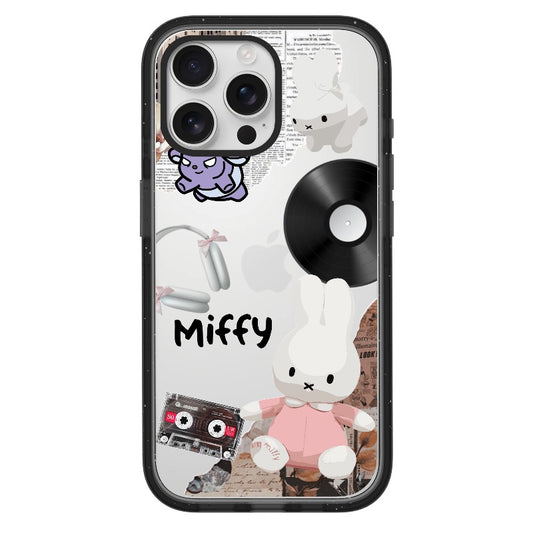 Custom Retro Miffy Phone Case – Vinyl Record, Cassette & Headphones Design Phone Case [3465]