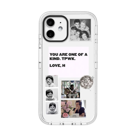 Custom Clear Phone Case – Harry Styles Inspired Collage with Quote [13060]